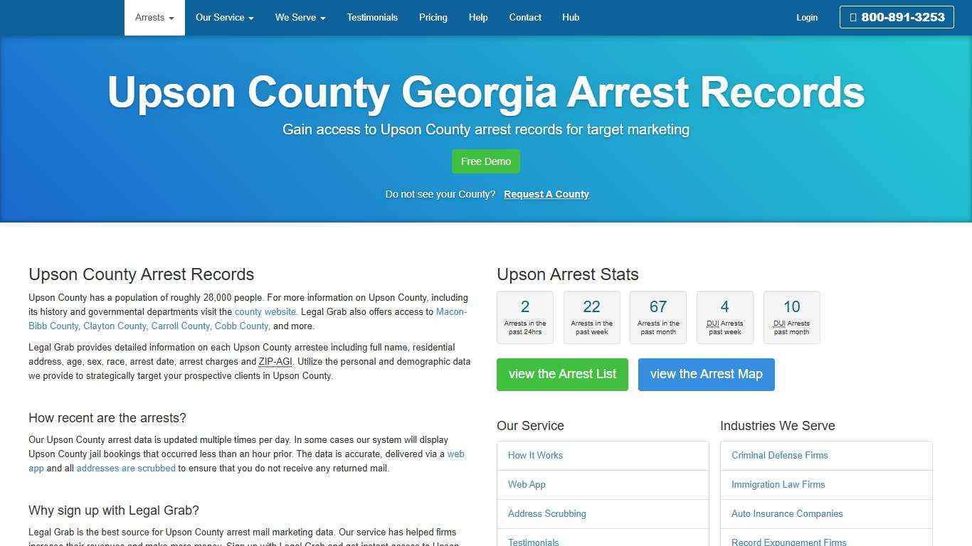 Upson County Georgia Arrest Records · Arrest Reports · Jail Bookings Blotter